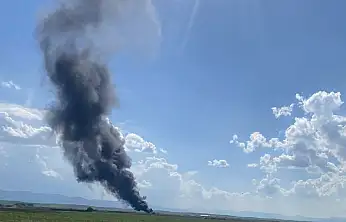 Ağrı'da yeşil alandan yükselen siyah dumanlar mahalleyi alarma geçirdi