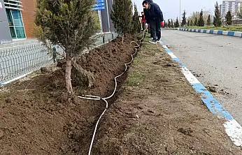 Ağrı Eğitim ve Araştırma Hastanesi bahçesinde çevre düzenlemesi yapıldı