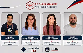 Ağrı Eğitim ve Araştırma Hastanesi'nin hekim kadrosu günden günde güçleniyor