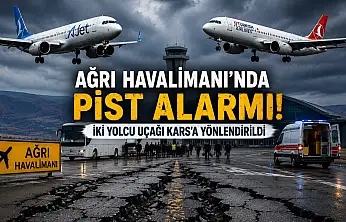 Ağrı Havalimanı'nda pist alarmı! İki yolcu uçağı Kars'a yönlendirildi