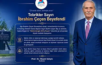 AİÇÜ'den İbrahim Çeçen'e anlamlı tebrik