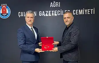 Başsavcı Adem Çalış'tan Ağrı Çalışan Gazeteciler Cemiyeti'ne veda ziyareti