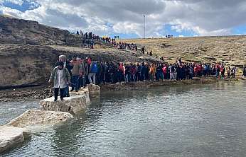 Diyadin'de geleneksel kanyon yürüyüşü büyük ilgi gördü