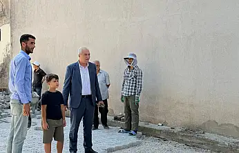 Eleşkirt'te Müftü Selim Mahallesi'nde yol çalışmaları sürüyor