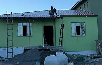 Gürbulak Köyü'nde camii lojmanı çalışmaları tamamlandı