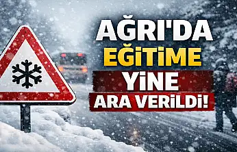 Kar yağışı nedeniyle Ağrı'da eğitime yine ara verildi