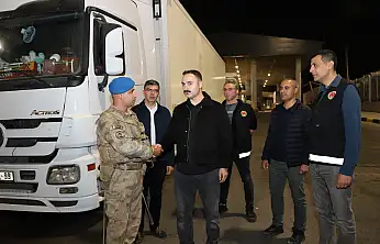 Kaymakam Ayvat Gürbulak'ta TIR yoğunluğunu denetledi