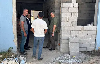 Kaymakam Korkusuz kadın kooperatifinin inşaatını yerinde inceledi
