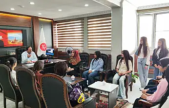 Liseli gençler Ağrı İl Müftüsü İlhan'ı ziyaret etti
