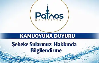 Patnos Belediyesi'nden şebeke suyu açıklaması