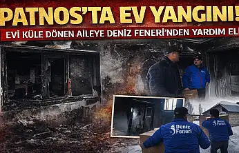 Patnos'ta bir ev küle döndü, Deniz Feneri yardıma koştu