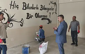 Patnos'ta okullar yeni eğitim yılına hazırlanıyor