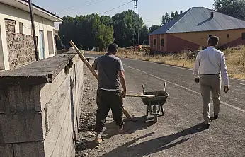 Patnos'ta Yeşilhisar İlkokulu yeni eğitim yılına hazırlanıyor