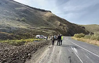 Patnos-Tutak yolunda şeker pancarı yüklü tır şarampole yuvarlandı!