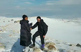 Soğuk havaya aldırmadılar, yaylalara yürüdüler