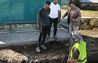 Taşlıçay'da doğalgaz çalışmaları sürüyor