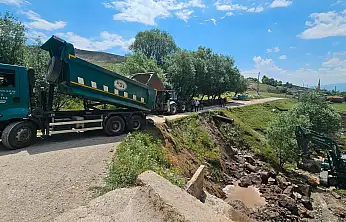 Taşlıçay'da heyelan riskine karşı çalışma başlatıldı