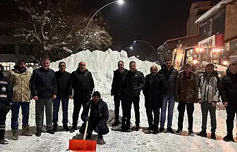 Tutak'ta karlı sokaklar gece gündüz temizleniyor