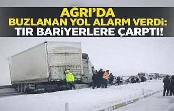 Tutak'ta kaygan yol kazaya neden oldu