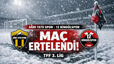 Ağrı 1970 Spor'un maçı bir kez daha ertelendi