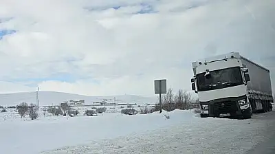 Ağrı'da bir tır kara saplandı