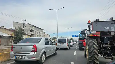 Ağrı'da cezaevi kavşağı'nda trafik kilitleniyor