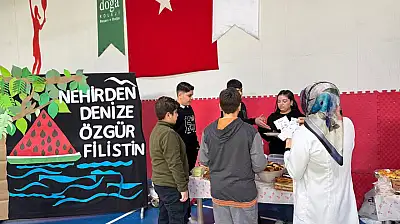 Ağrı Doğa Koleji öğrencilerinden 'Özgür Filistin' için yardım seferberliği