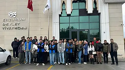 Ağrı İbrahim Çeçen Üniversitesi öğrencileri Erzurum'da sanatla buluştu