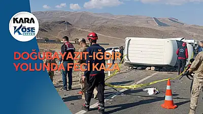 Doğubayazıt–Iğdır yolunda minibüs ile otomobil çarpıştı: Can kaybı var!