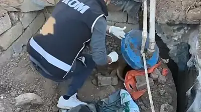 Doğubayazıt'ta kaçak motorin baskını: Gömülü tank açığa çıkarıldı