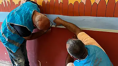 Doğubayazıt'ta köy okulları yükümlüler tarafından yenilendi