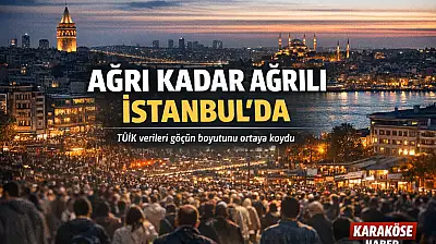İstanbul'daki Ağrılı sayısı Ağrı nüfusuna yaklaştı