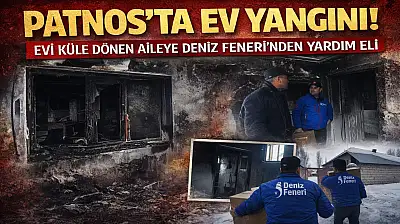 Patnos'ta bir ev küle döndü, Deniz Feneri yardıma koştu