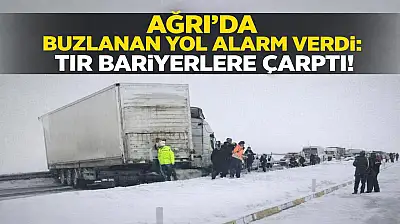 Tutak'ta kaygan yol kazaya neden oldu