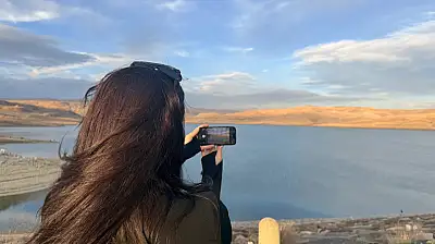 Yazıcı Barajı'nda sonbahar sessizliği