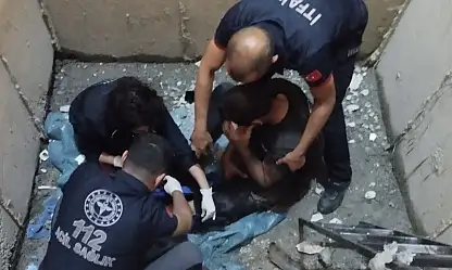 Ağrı'da inşaatın asansör boşluğuna düşen işçi yaralandı