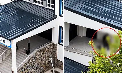 Ağrı'da okul bahçesinde skandal görüntüler!