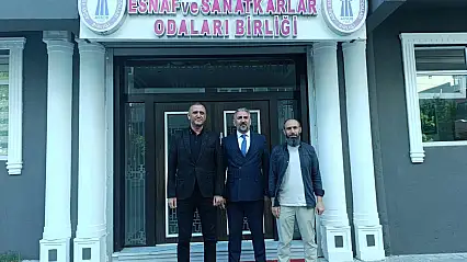 Ağrı Çalışan Gazeteciler Cemiyeti'nden ESOB Başkanı Hatunoğlu'na hayırlı olsun ziyareti