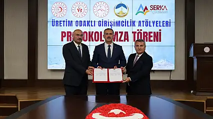 Ağrı'da 135 milyon liralık girişimcilik yatırımı için imzalar atıldı