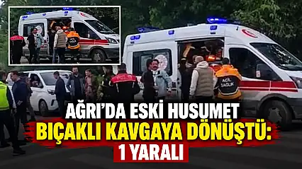 Ağrı'da eski husumet bıçaklı kavgaya dönüştü: 1 yaralı