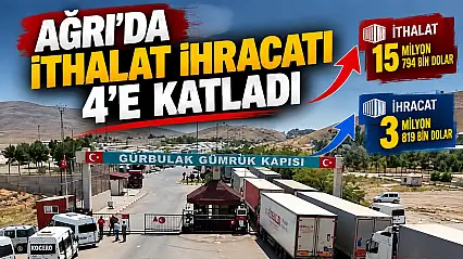 Ağrı'da ithalat ihracatı 4'e katladı