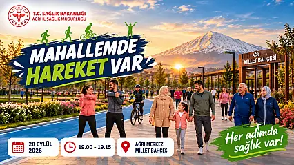 Ağrılılar sağlık için Millet Bahçesi'nde buluşacak