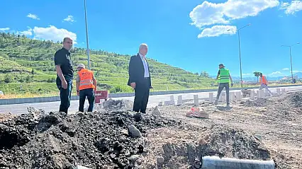 Başkan Ramazan Yakut, Eleşkirt Çevreyolu'ndaki çalışmaları yerinde inceledi