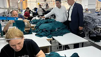 Başkan Yakut'tan tekstil sektöründe faaliyet gösteren Önder Ballı'ya ziyaret