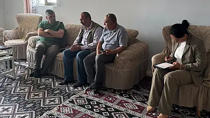 Diyadin Kaymakamı Furkan Korkusuz ışık ailesini ziyaret etti