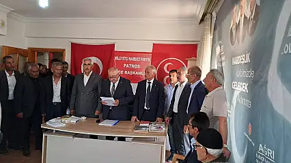 MHP Patnos İlçe Kongresi'nde Şahin Yaman yeniden başkan seçildi