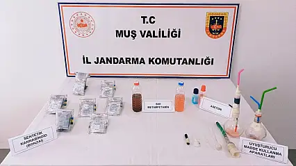 Muş'ta uyuşturucu operasyonunda metamfetamin ve sentetik kannabinoid ele geçirildi
