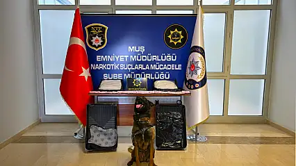 Muş'ta valize gizlenmiş 3 kilodan fazla metamfetamin ele geçirildi