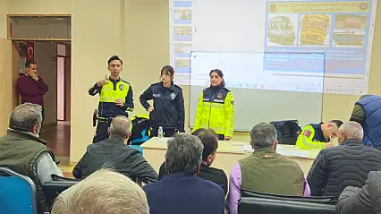 Taşlıçay'da okul servisleri denetlendi, şoförlere eğitim verildi