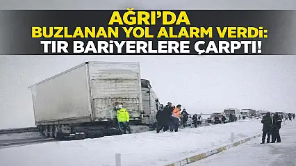 Tutak'ta kaygan yol kazaya neden oldu